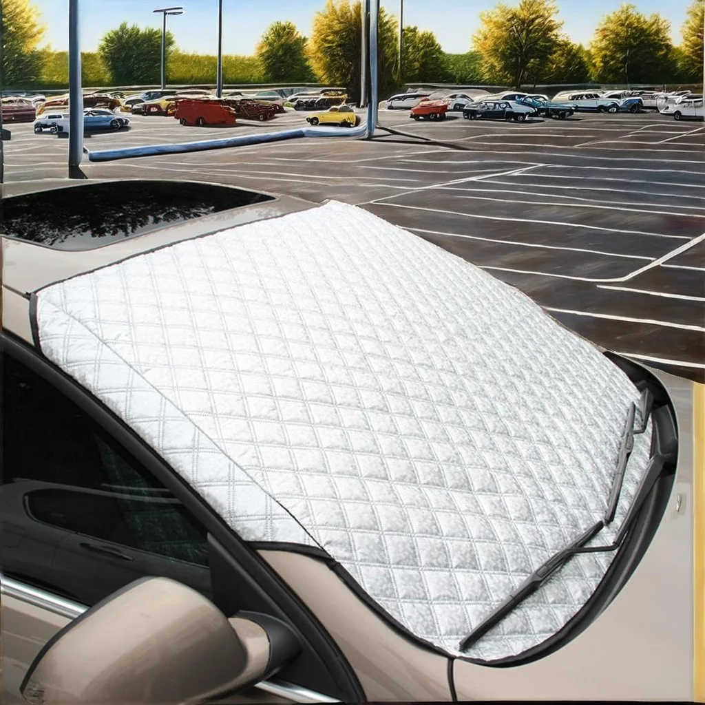

STTL Outdoor UV Protective Waterproof Car Windshield Cover 90% UV Protection 60% IR Rejection PEVA+PP Cotton Material for Sedan