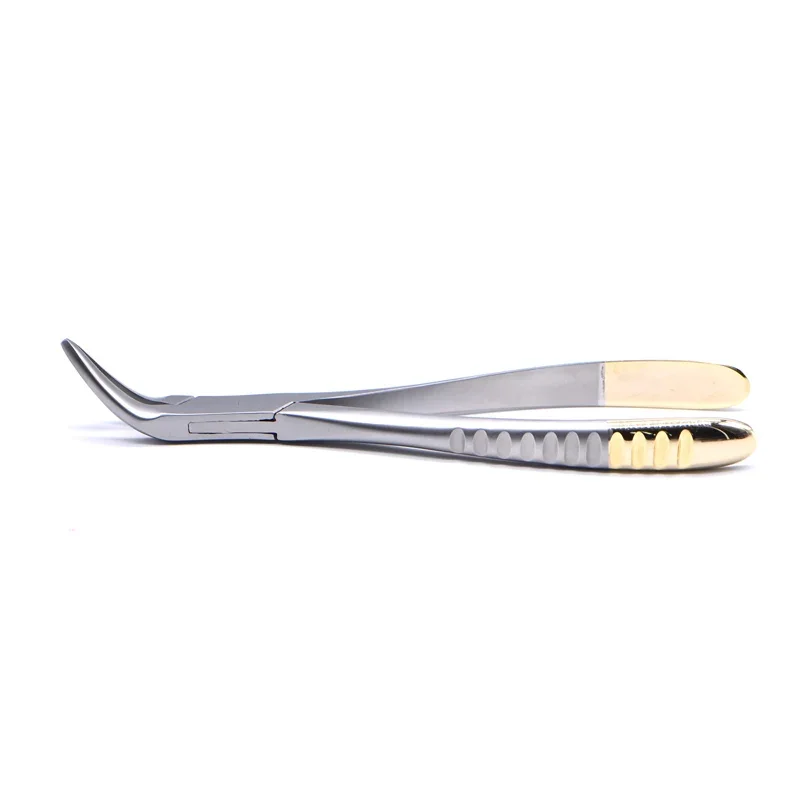 

Dental Residual Root Tweezers Tooth Extraction Forceps Curved Maxillary Mandibular Teeth Universal Pliers Dentist Tools