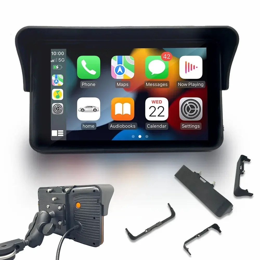 

7" Motorcycle Wireless Carplay Screen For Motorcycle Waterproof GPS System Support For Motorbike Navigator Android Auto