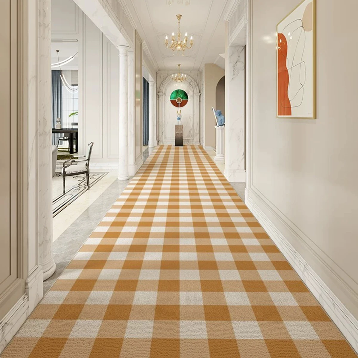 Hallway Runner Rug Non-slip Corridor Long Carpet Fashion Minimalism Light Luxury Welcome Rug Entrance Doormat Home Decoration 러그