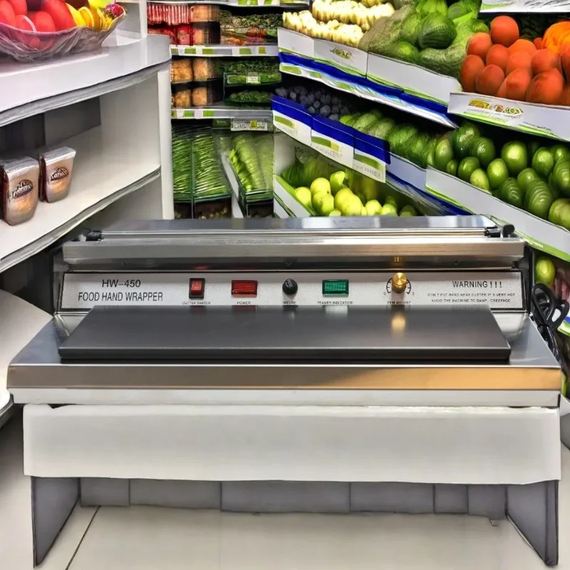 【2026】Wrapping Machine Supermarket Manual Food Preservative Film Hand Fresh Fruit Vegetables Plastic Wrap Sealing And Cutting Ma