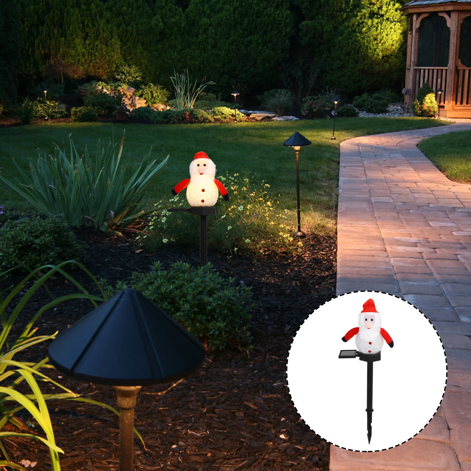 

Christmas Lights for Tree Solar Outdoors Insert Lamp Floor Garden Yard Decor Decoration