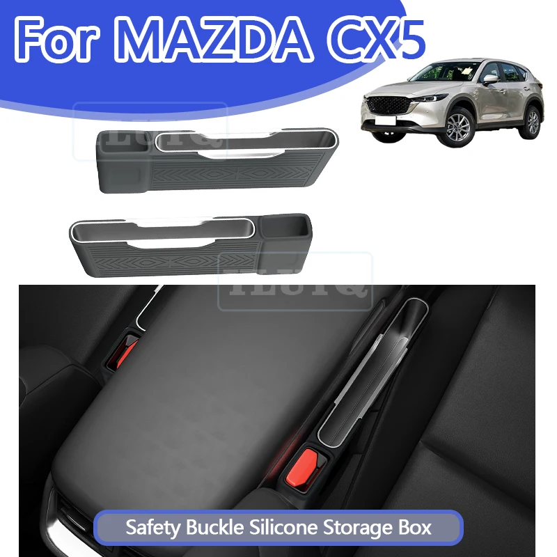 

For Mazda CX5 Car seat side storage pocket in-car storage seat silicone ABS gap storage box Seat Gap Filler Car interior