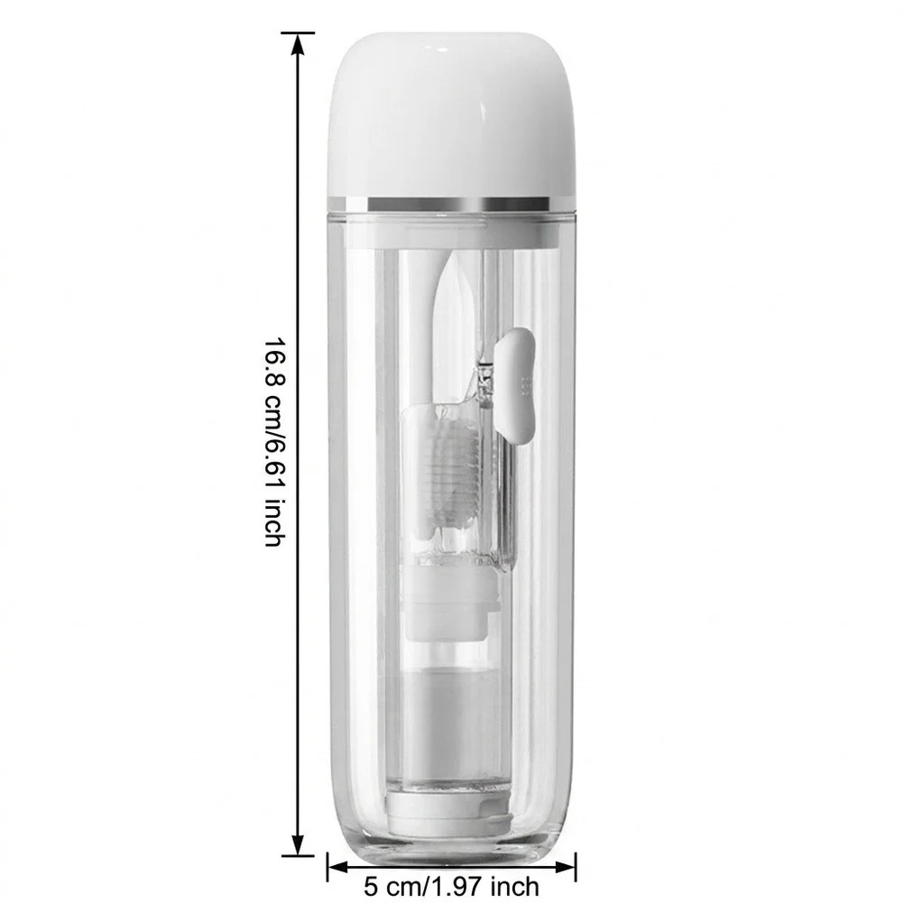 Leakproof Travel Rinsing Cup with Integrated Toothbrush Storage Portable Mouthwash Container for Business Trips 5 5 16.8cm White
