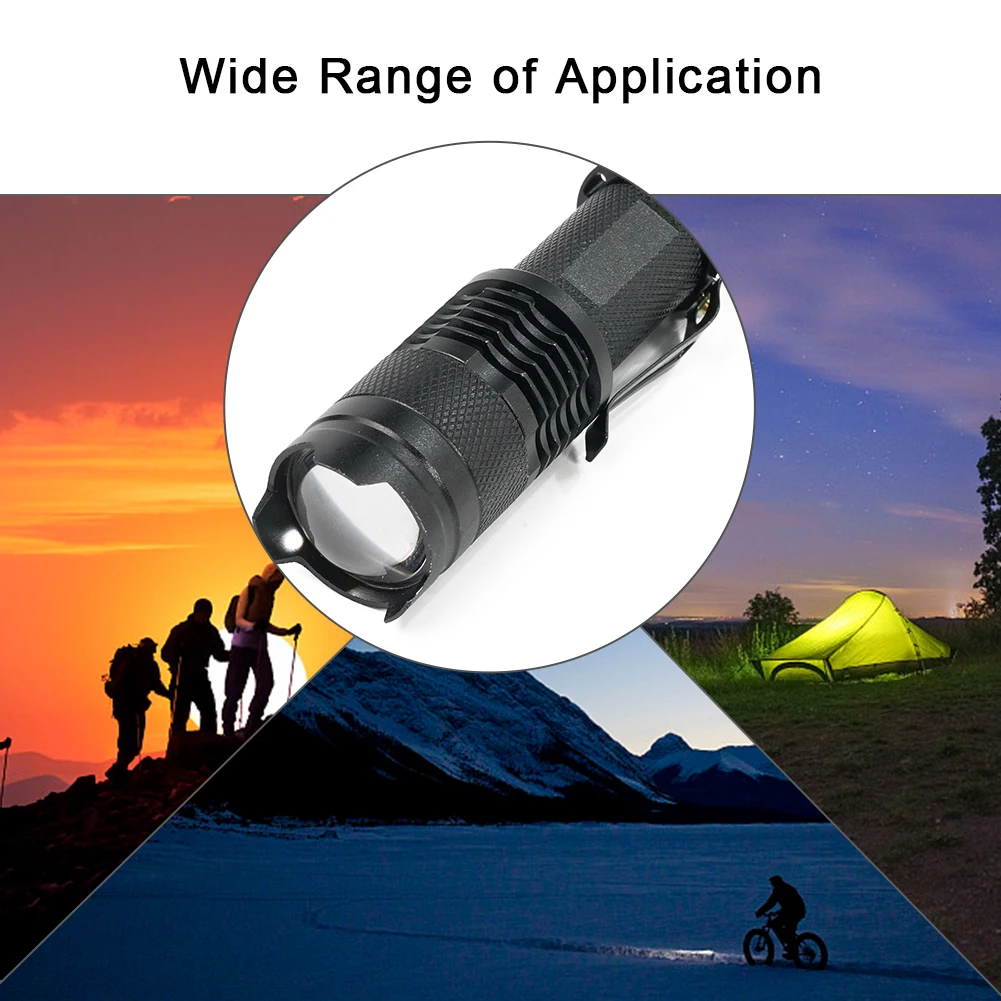 Hot 2020 Fashion New LED Tactically Pocket Flashlight SMALL for torch Flashlight Bright Handheld Black LED LED Tactical Pocket