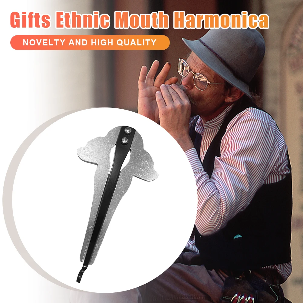 Ethnic Mouth Harp Chrome Ethnic Mouth Harmonica Beautiful Sound Portable Jews Harp Professional Musical Instrument