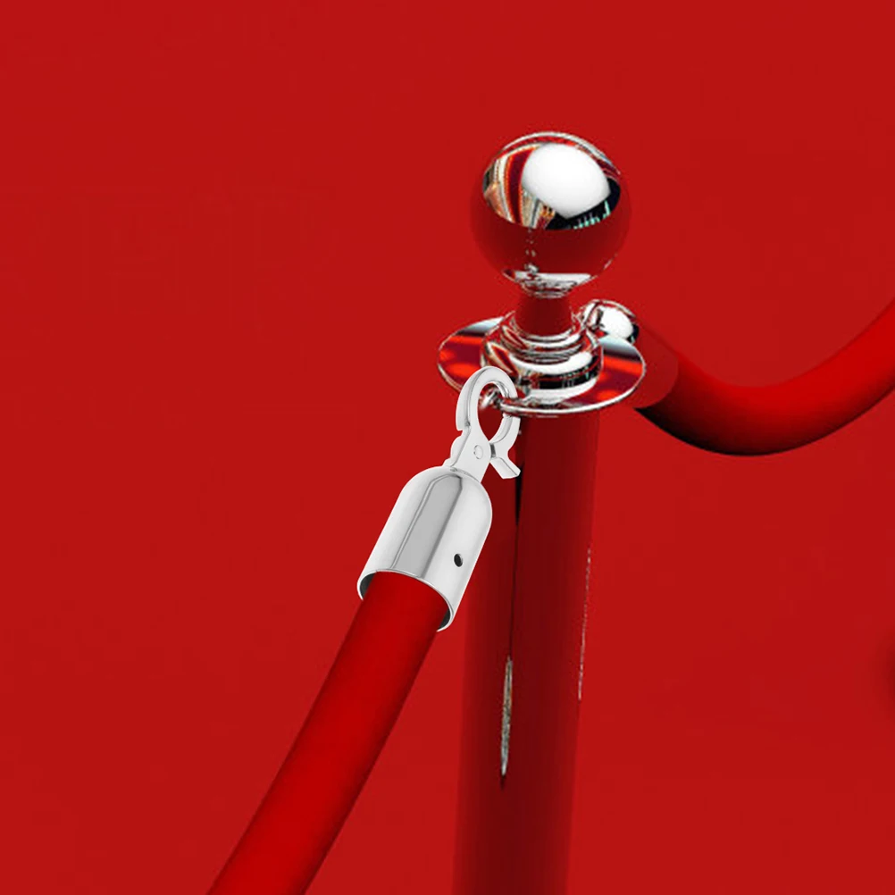 

4 Pcs Railing Lanyard Hook Cord End Cap with Armrest Caps Snap Stainless Steel for Crowd Control Barrier Boat Accessories Ends