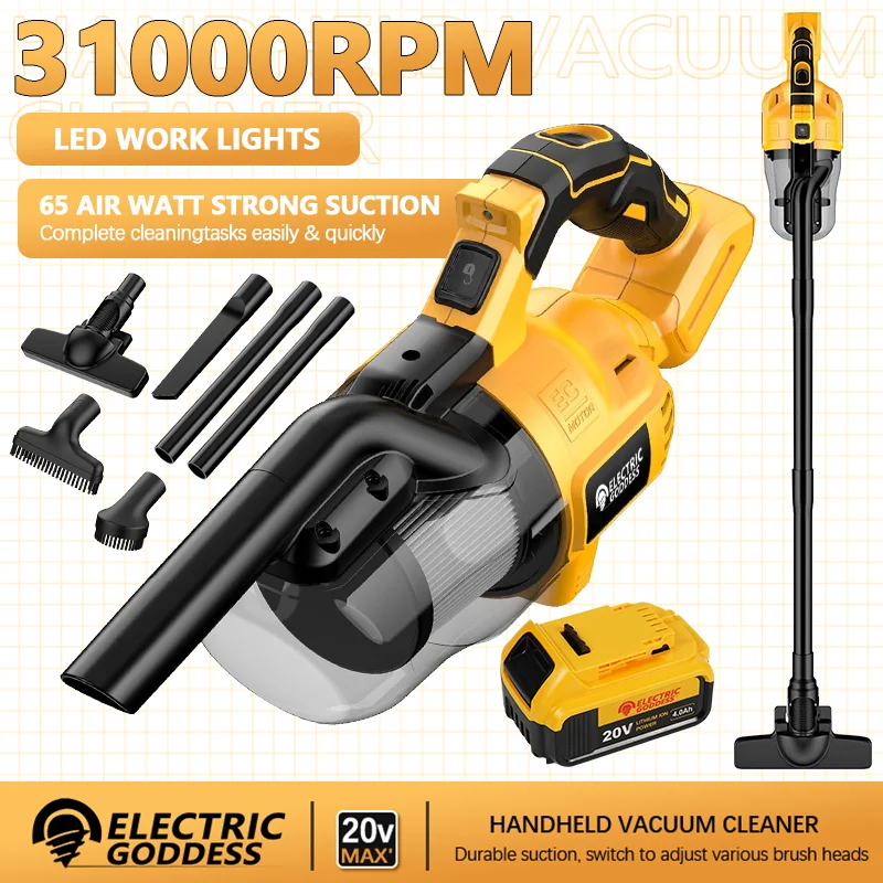 

EG 16000 PA Electric Cordless Handheld Vacuum Cleaner Portable Strong Suction For Home Floor Car Cleaning For Dewalt 20V Battery