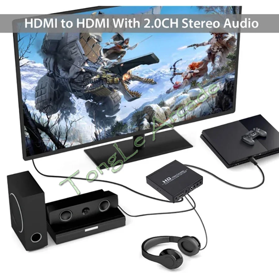 

Конвертер SCART HDMI в HDMI Full HD 1080P, цифровой видеоконвертер высокой четкости, адаптер EU/US для HDTV, HD, ретро-аркадных игр