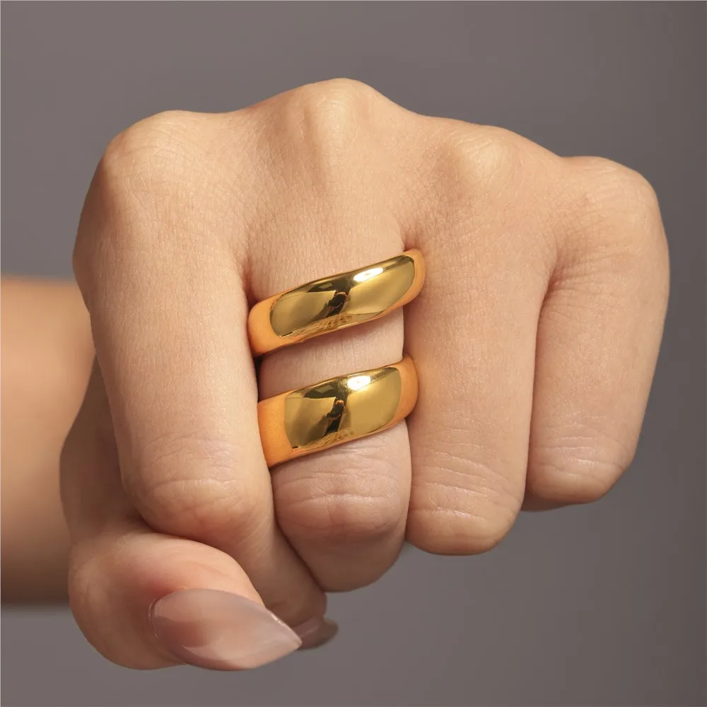 Unique Fashion Spiral Ring For Women Men 18K Gold Plated Waterproof Spring Shaped Women\'s Men\'s Couples Stainless Steel Rings