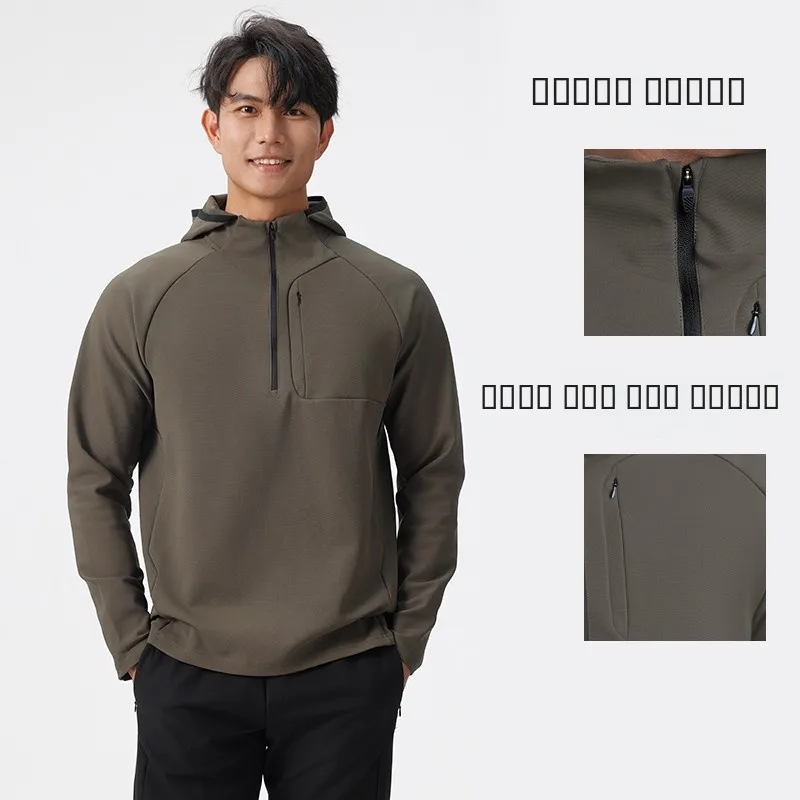 

Dijias Jaet Autumn Winter New Busin Faion Sports Casual Slim Fit Hoodie Coat Polyester Fiber Long Sve Zipper Closure
