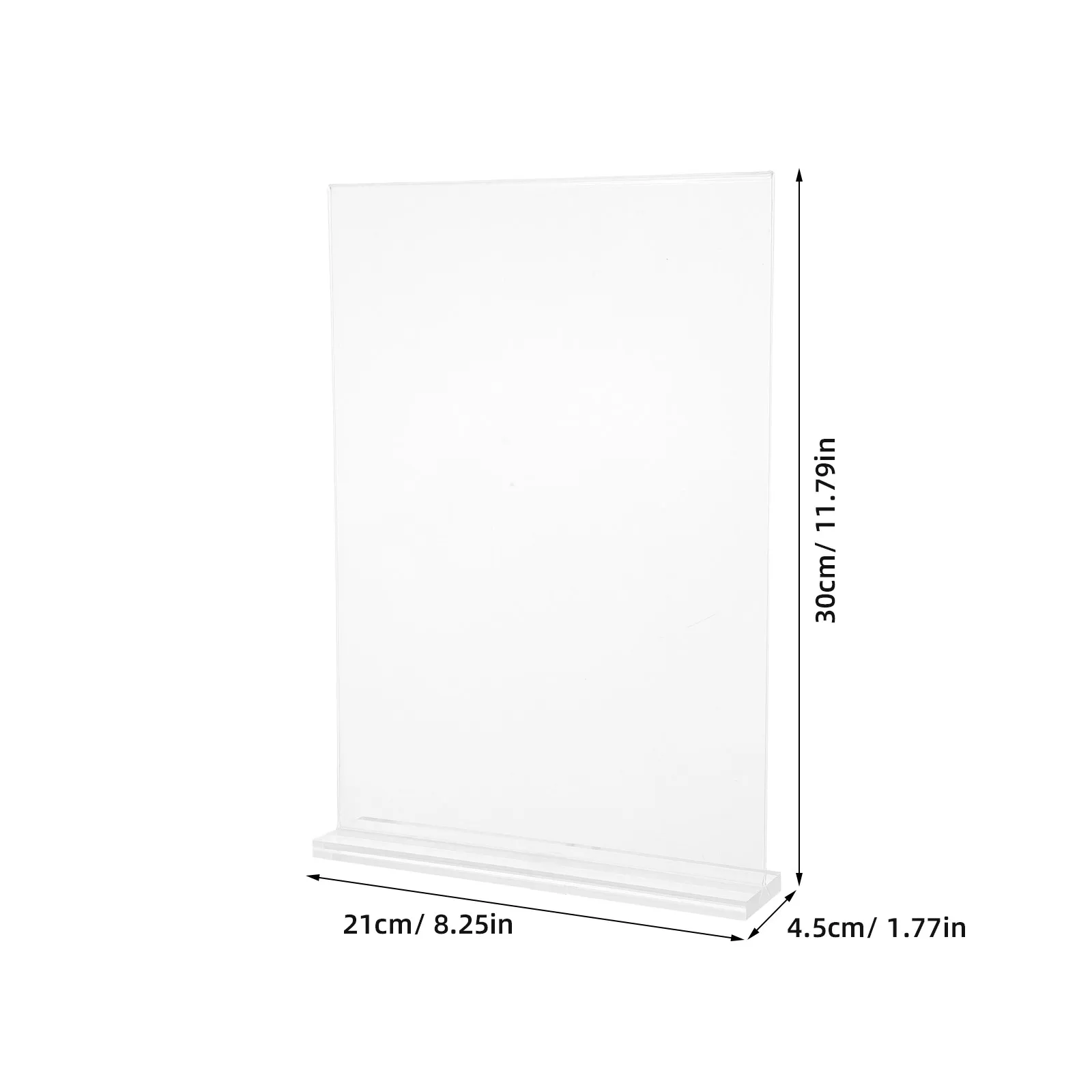 4Pcs Acrylic Clear Display Stand High Transparency Lightweight Easy Installation for Tabletop Posters Menus Tags