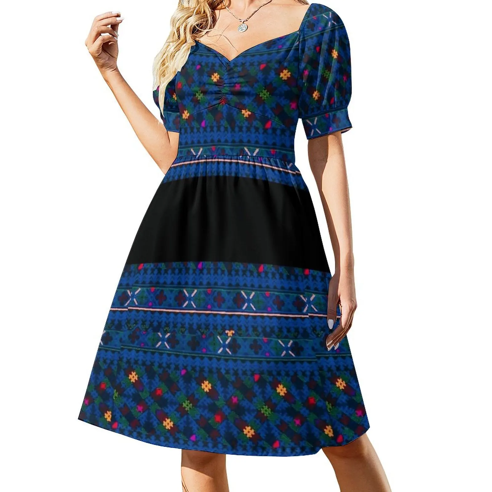 

Patterns Embroidery Short-Sleeved Dress Party dresses for women ladies dresses for special occasion Women's summer dresses