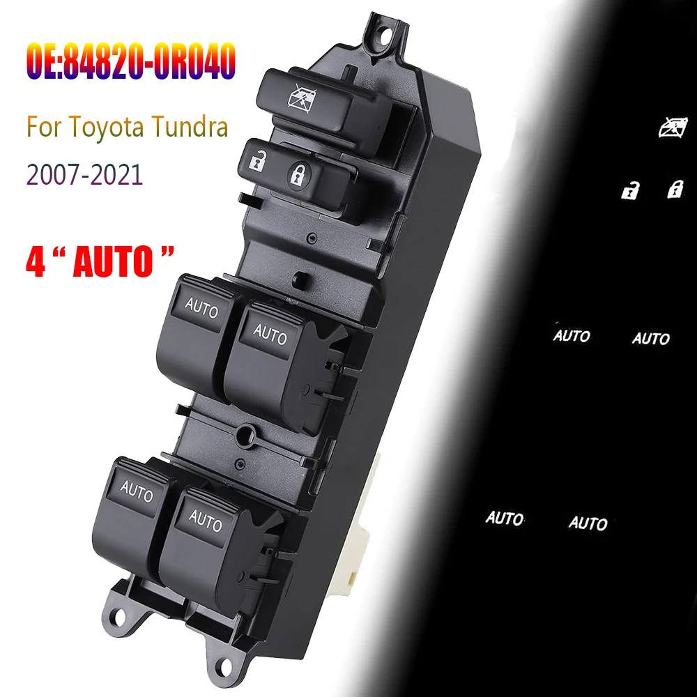 

Стеклоподъемник 84820-0R040 848200R040, автомобильные аксессуары для Toyota Tundra 2007-2021, кнопка управления электрическим подъемником, автозапчасти