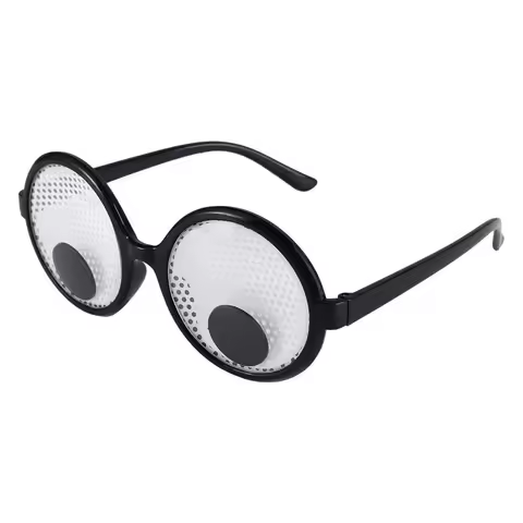 Novelty Funny Rotatable Eyeball Glasses Prank Trick Creative Eyeball Eyeglasses Eyewear Cool Party Glasses Adult