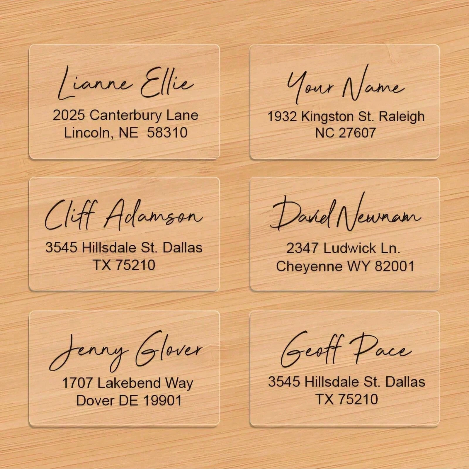 5*3CM Custom Transparent Waterproof Address Labels,Personalized Self-Adhesive Mailing Stickers For Invitation,Card,Business Mail