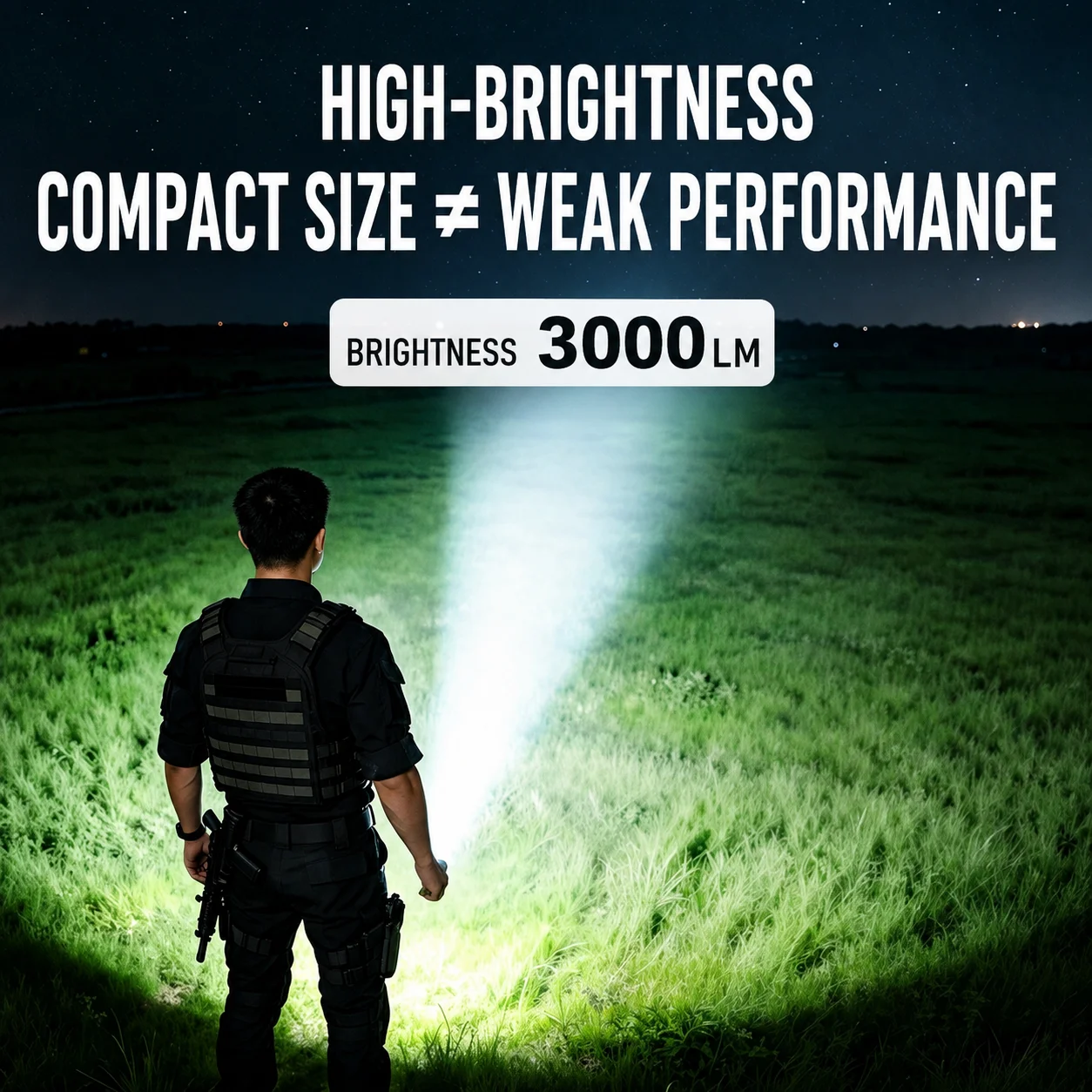 WARSUN X6 Pro Rechargeable LED Flashlight, Ultra-Bright Compact Magnetic Work Light for Car Repair, Camping and Outdoor Use
