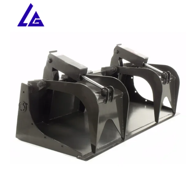 Ligong durable multi-functional skid steer attachment grapple bucket rake grapple for S450