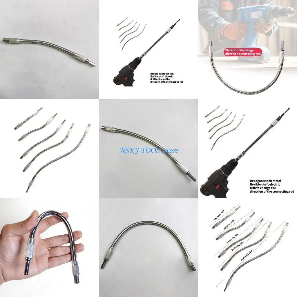 

L8RC Hexagonal Shank Flexible Adapter Drill Bit Extension For Power Tool Tight Space Accessibility Solution