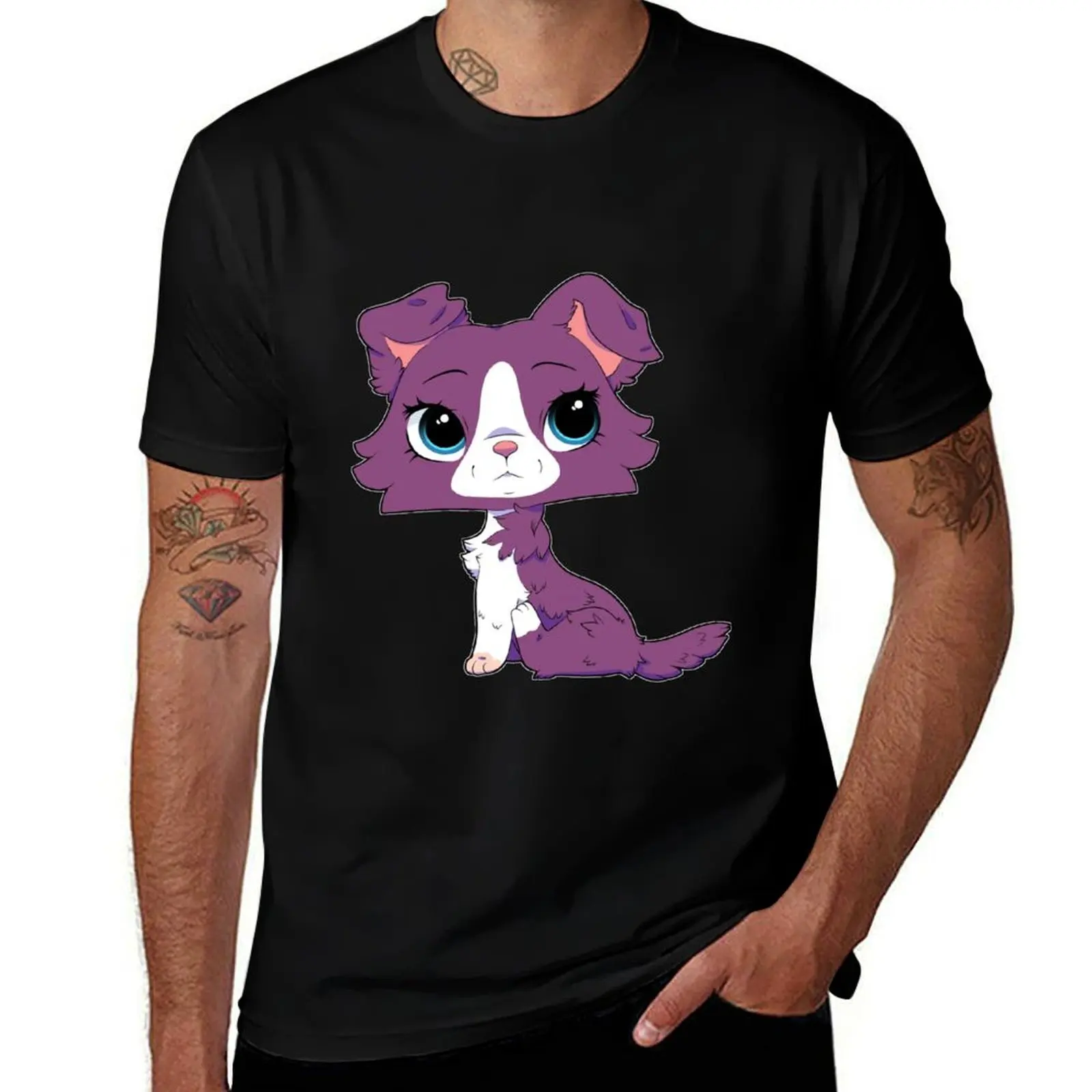 

Lps purple collie T-Shirt vintage anime shirt tees graphic t shirts Men's t shirts