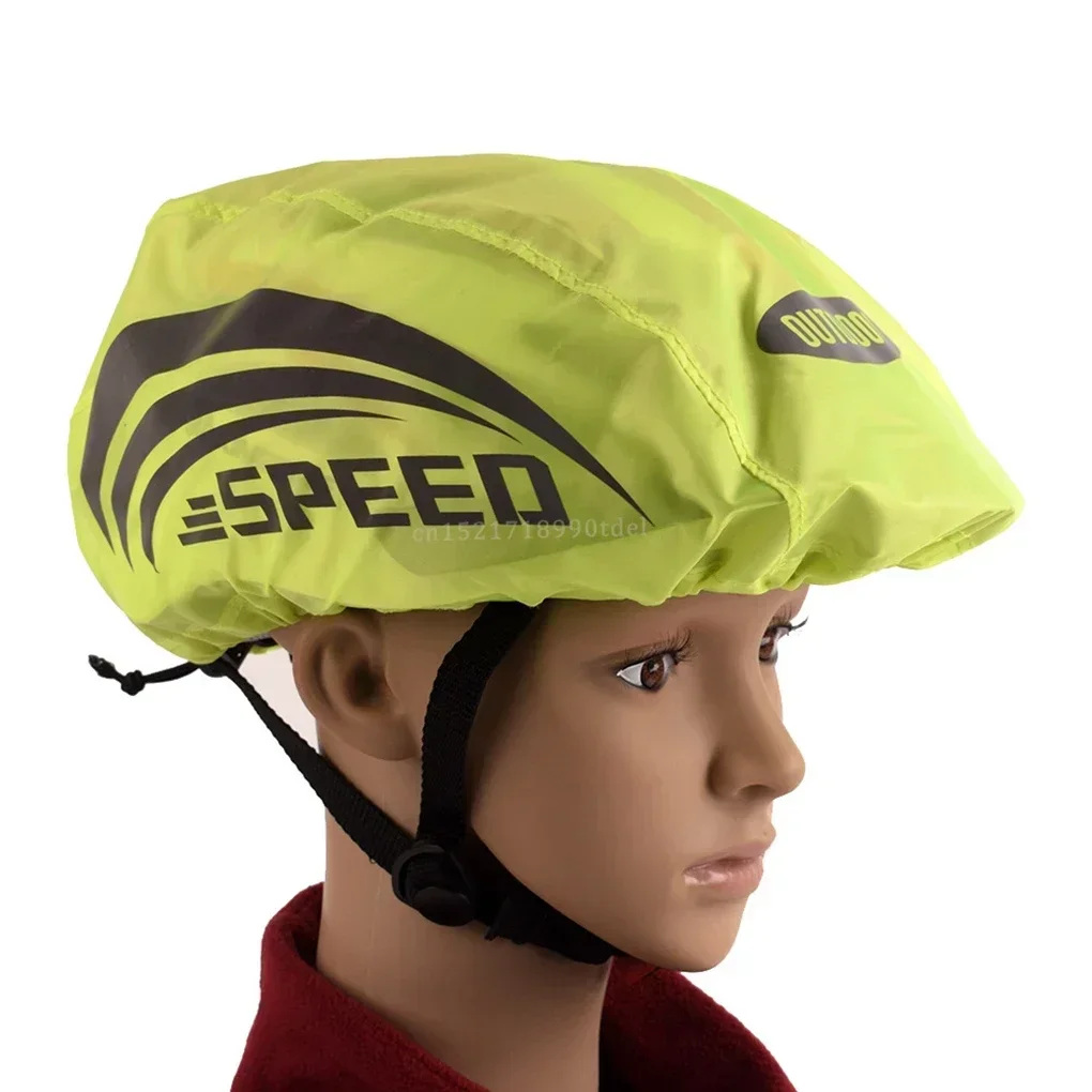 Bicycle Helmet Waterproof Cover With Reflective Strip Cycling Cap MTB Road Bike Helmet Rain Cover Oxford Cloth Protection Cover