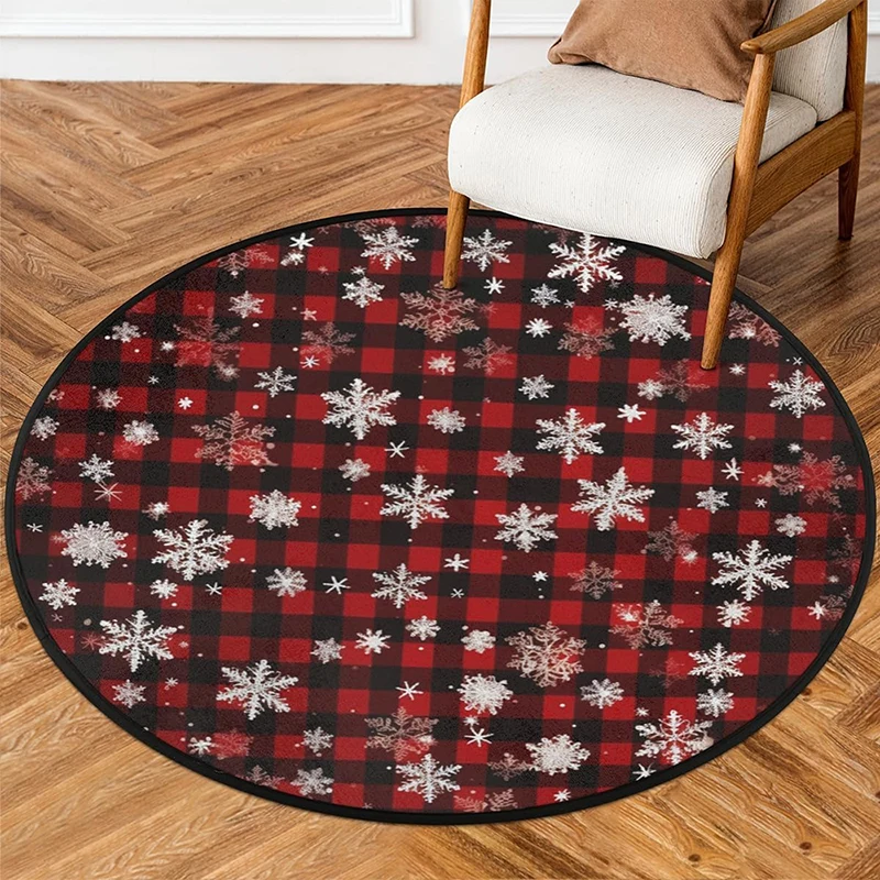 1pc Christmas round carpet: Sa - Home Bathroom Scene recension och pris