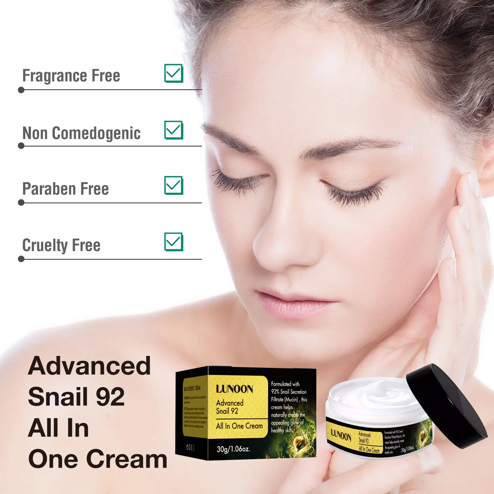 

30/100g Advanced Snail 92 Mucin Power Face Cream Collagen Moisturizing Lifting Firming Smoothing Nourishin Brightening Skin Care