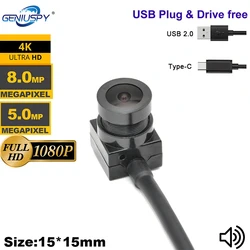 4K 8MP 4MP 1080P IMX179 Full HD USB Kamera Modülü MJPEG 30fps Yüksek Hızlı Mini CCTV Linux UVC Android Web Kamerası Gözetleme Kamerası