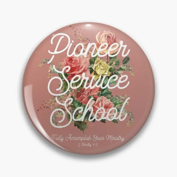 Pioneer Service School Floral  Soft Button Pin Brooch Metal Jewelry Hat Gift Decor Funny Lover Badge Clothes Creative Fashion