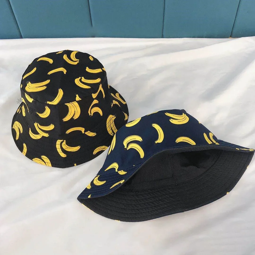 Fruit Print Pattern Basin Hat Breathable Lightweight and Easy To Carry Fisherman's Hat Casual Backet Hat Outdoor Travel Sun Cap