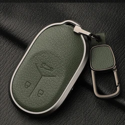 Leather Car Key Case Full Cover Holder For Wei Lai Nio EC6 EP9 ES3 ES6 ES7 ES8 ET5 ET7 EL7 2019-2022 EVE ET Accessory