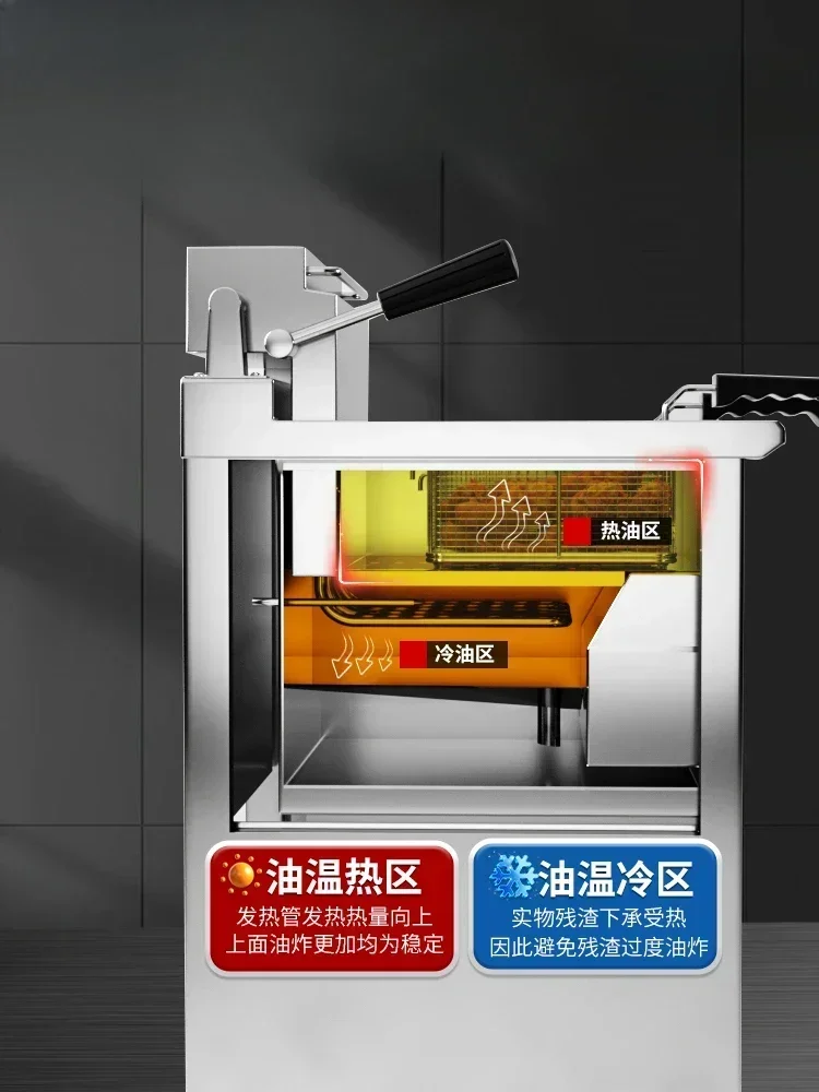 Commercial large capacity vertical double cylinder constant temperature deep-fried dough sticks frying machine Hot sales