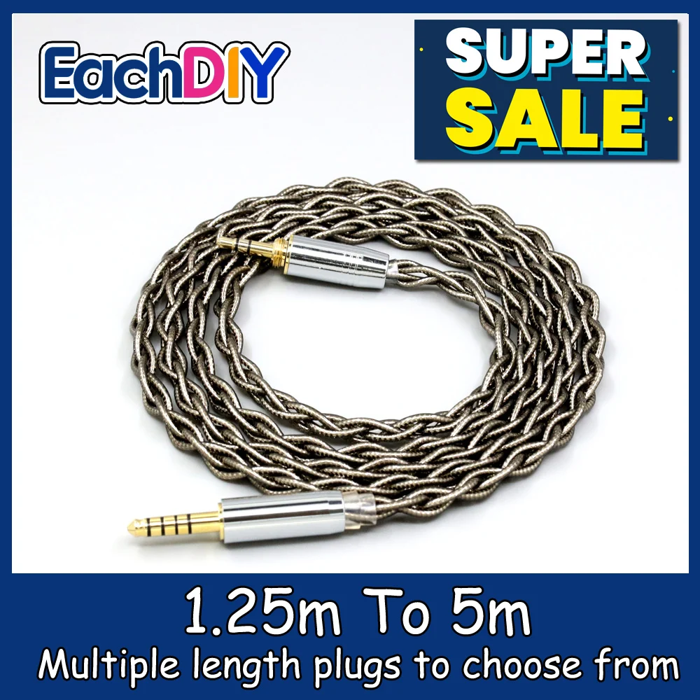 

99% Pure Silver Palladium + Graphene Gold Earphone Cable For Audio-Technica ATH-pro500mk2 PRO700MK2 PRO5V M50 M50R LN008694