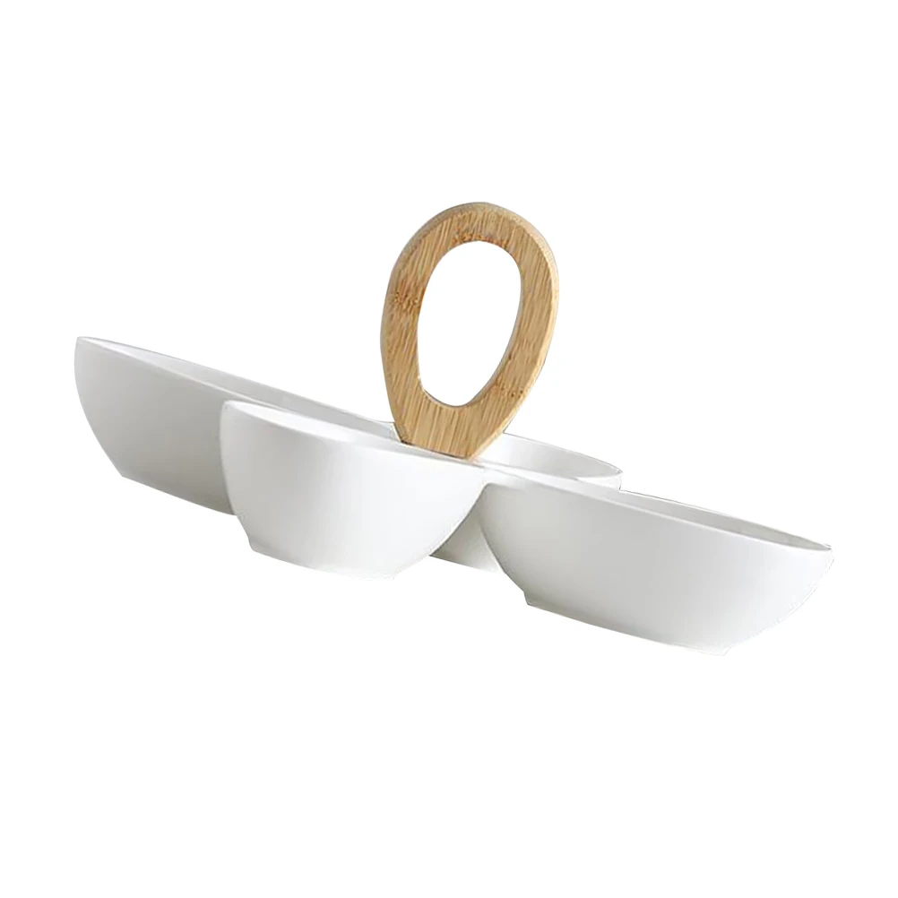 

Four Leaf Clover Ceramic Snack Plates Dried Fruit Tray Household Japanese Style Serving Dishes Storing Nuts Candies Kitchen