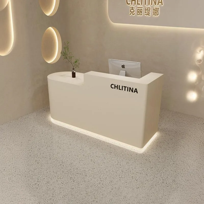 Simple Baked Finish Cashier Desk & Reception Counter for Clothing Stores, Beauty Salons & Women's Boutiques