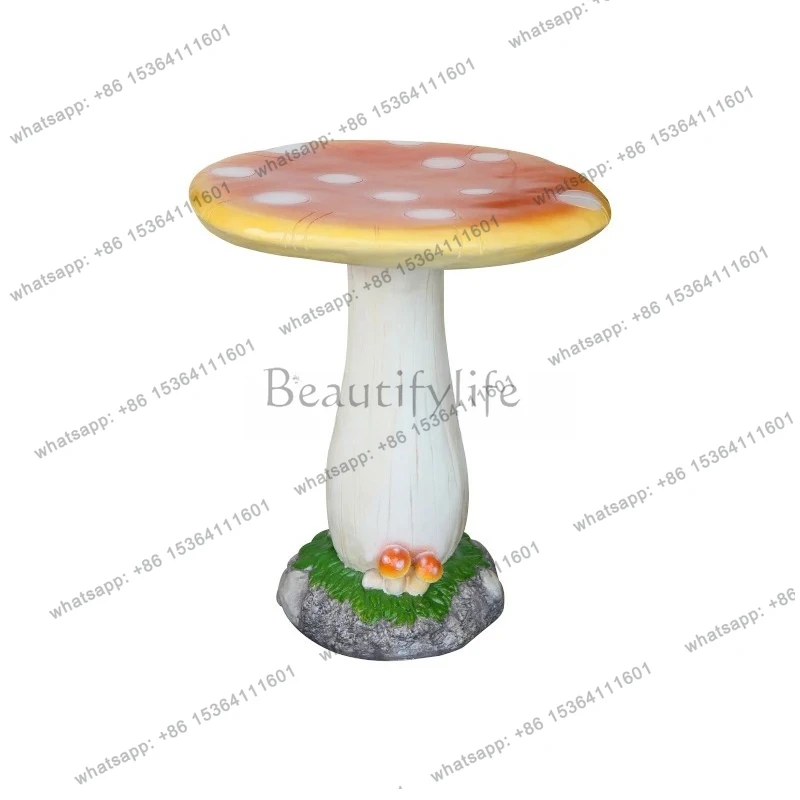 Garden Decoration Simulation Mushroom Table Stool Outdoor Garden Lawn Landscape Arrangement Ornament