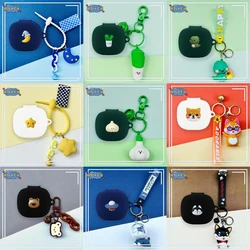 for Anker Soundcore Sport X20 Silicone Case Lovely Dog Earbuds Soft Protective Headphone Cover Headset Skin with Doll