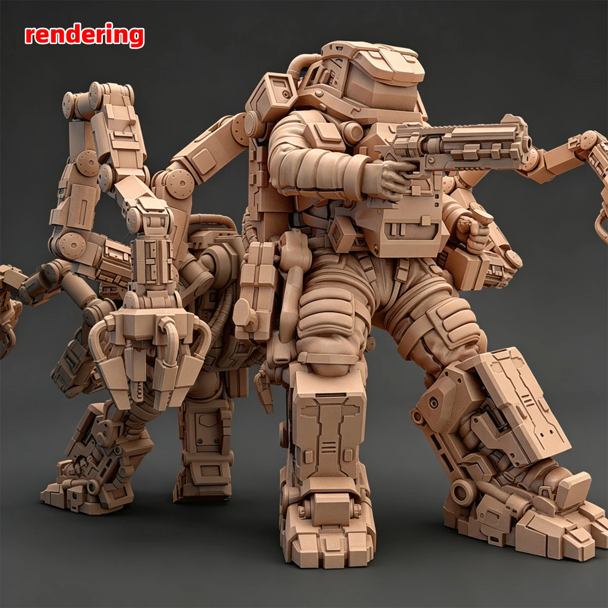 1/35 1/48 1/60 1/72 1/100 1/144 Modellbausatz 3D Harz Miniatur Soldatenfiguren Diorama Unbemalte Exosuit Mecha Humanoid DIY – Detail 11