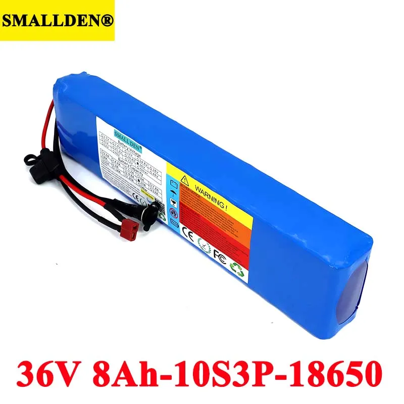 SMALLDEN 36V 12.0Ah 10Ah 8Ah 18650 lithium battery pack built-in 30A BMS 600W image 2