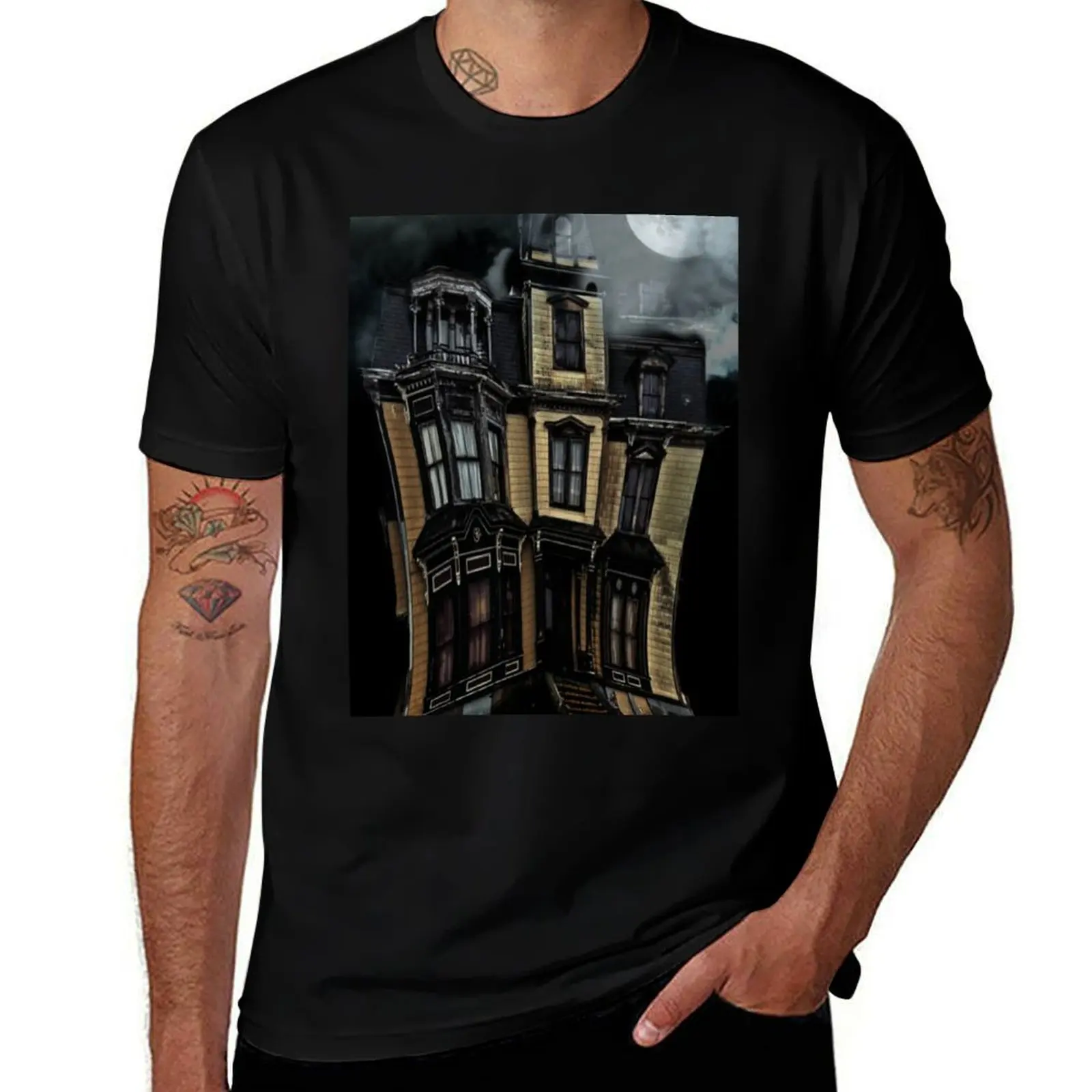 

t t man graphic Mansion t cotton shirts man funny for Haunted shirt for summer T-Shirt shirts man T-Shirt