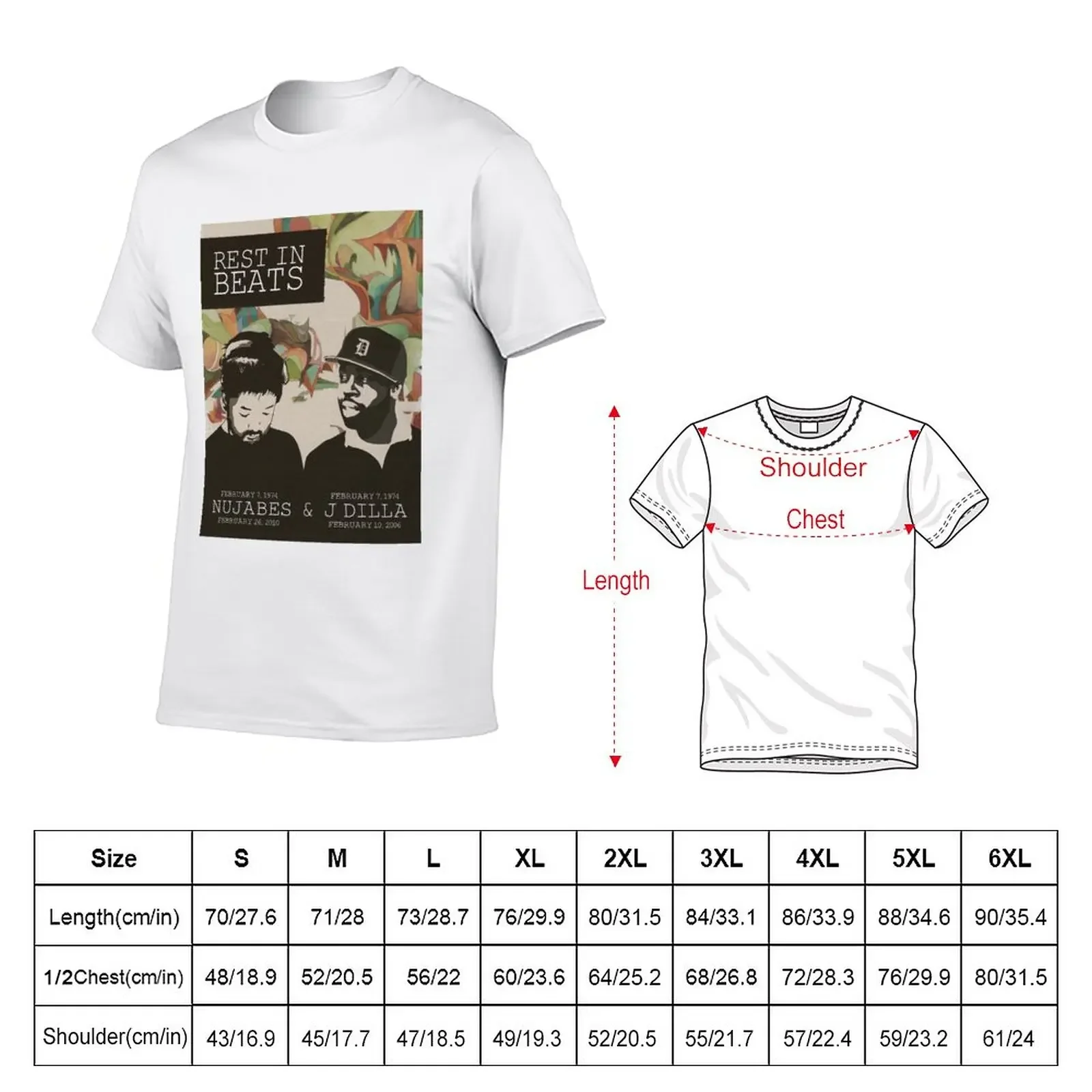 Nujabes and J Dilla T-Shirt graphics sublime Short sleeve tee big and tall t shirts for men