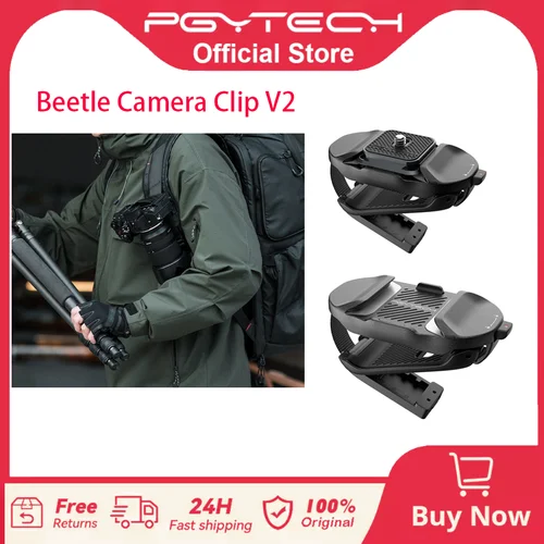 Clip para cámara PGYTECH Beetle V2 (solo clip), clip para mochila de liberación rápida, compatible con Arca-Swiss, sistema SnapLock