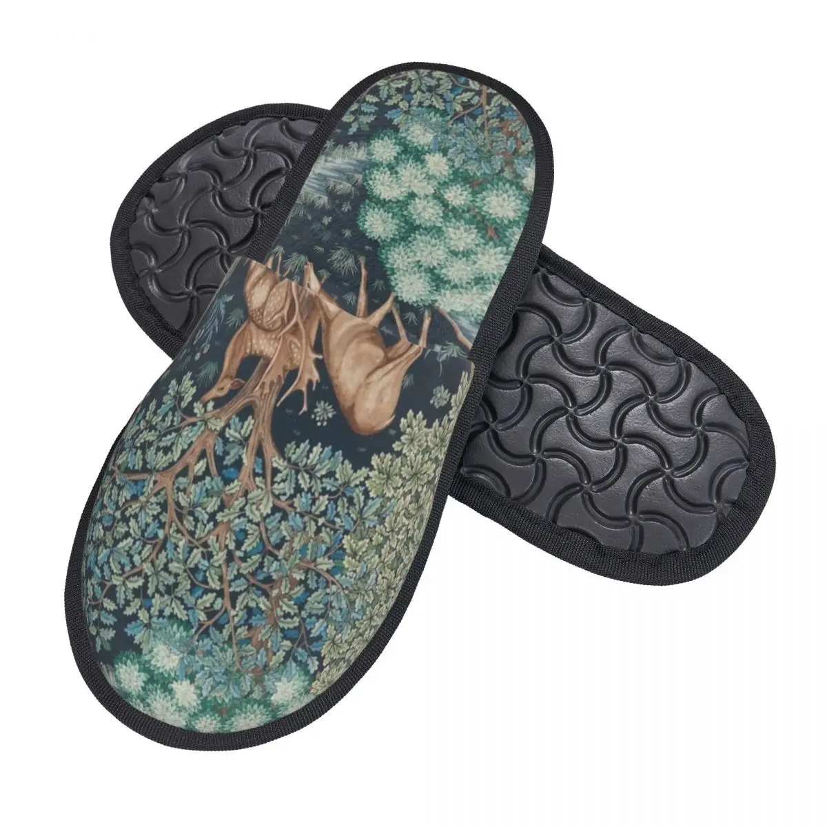 William Morris Hert Gast Slippers Voor Slaapkamer Vrouwen Custom Print Textiel Patroon Huis Slipper