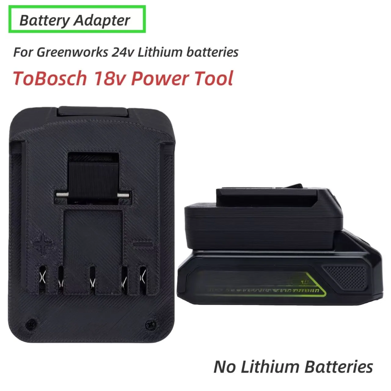 

Конвертер аккумуляторов для Greenworks/Bosch Адаптер для электроинструментов Greenworks 24 В в Bosch 18 В r (без аккумулятора и инструментов)