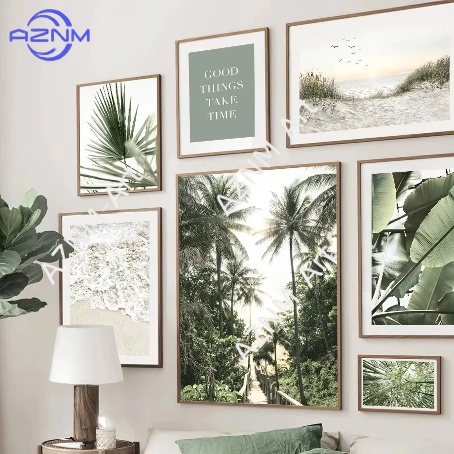 1 Stück Einfache Wandkunst Natur Grünes Blatt Landschaftsposter Gemälde Poster Drucke Heim Schlafzimmer Wohnzimmer Dekorativ Ideales Geschenk