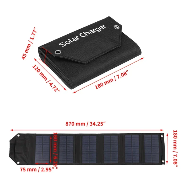 Luxuglow Foldable Solar Panel Black 4