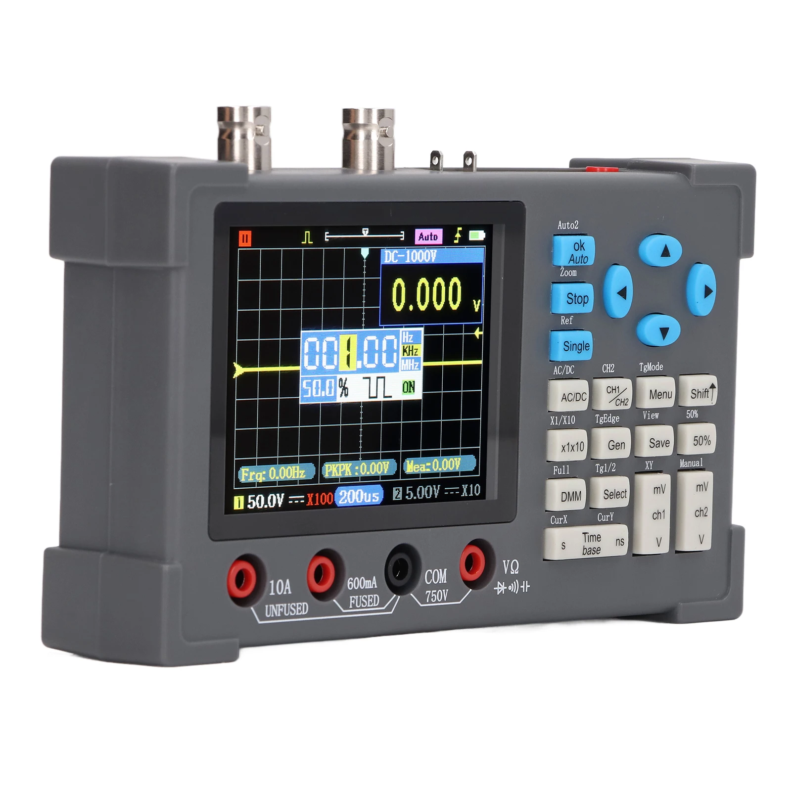 Digital Oscilloscope Digital Oscilloscope 3 in 1 Multimeter Signal Generator 120M 250MSa/s 3.2in Display 2 Channel Multimeter