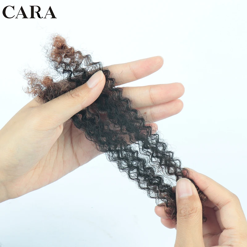 Kinky Curly Human Hair Ombre Color Locks Extensions 4B 4C Knotless Bulk Human Hair For Braiding Box Crochet Braids For Women