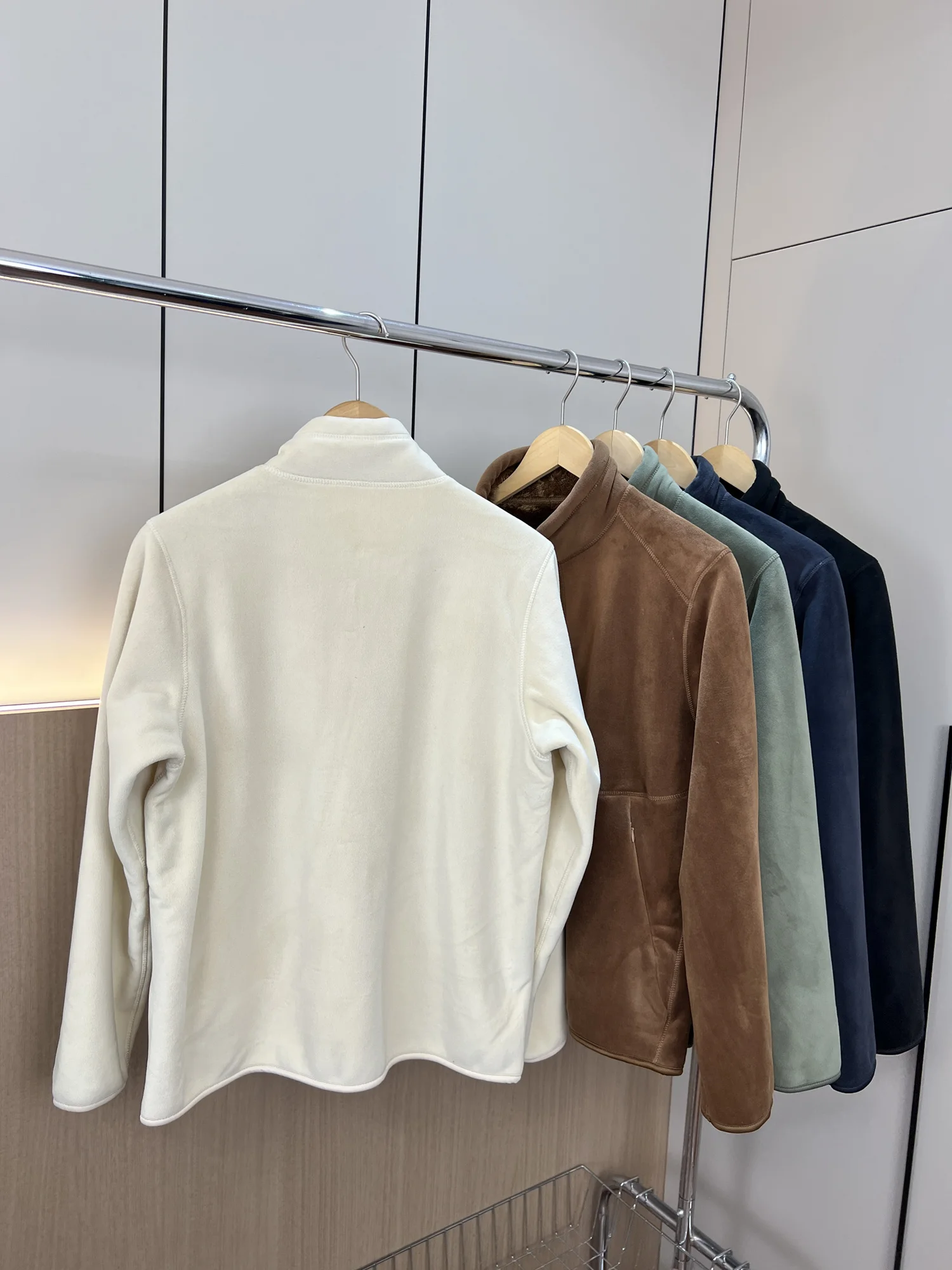 الرجال الخريف الشتاء الصلبة جاكيت من الصوف النساء الوقوف طوق الوجهين الحرارة الاحتفاظ معطف قطبي سليم صالح البريدي ملابس خارجية دافئة