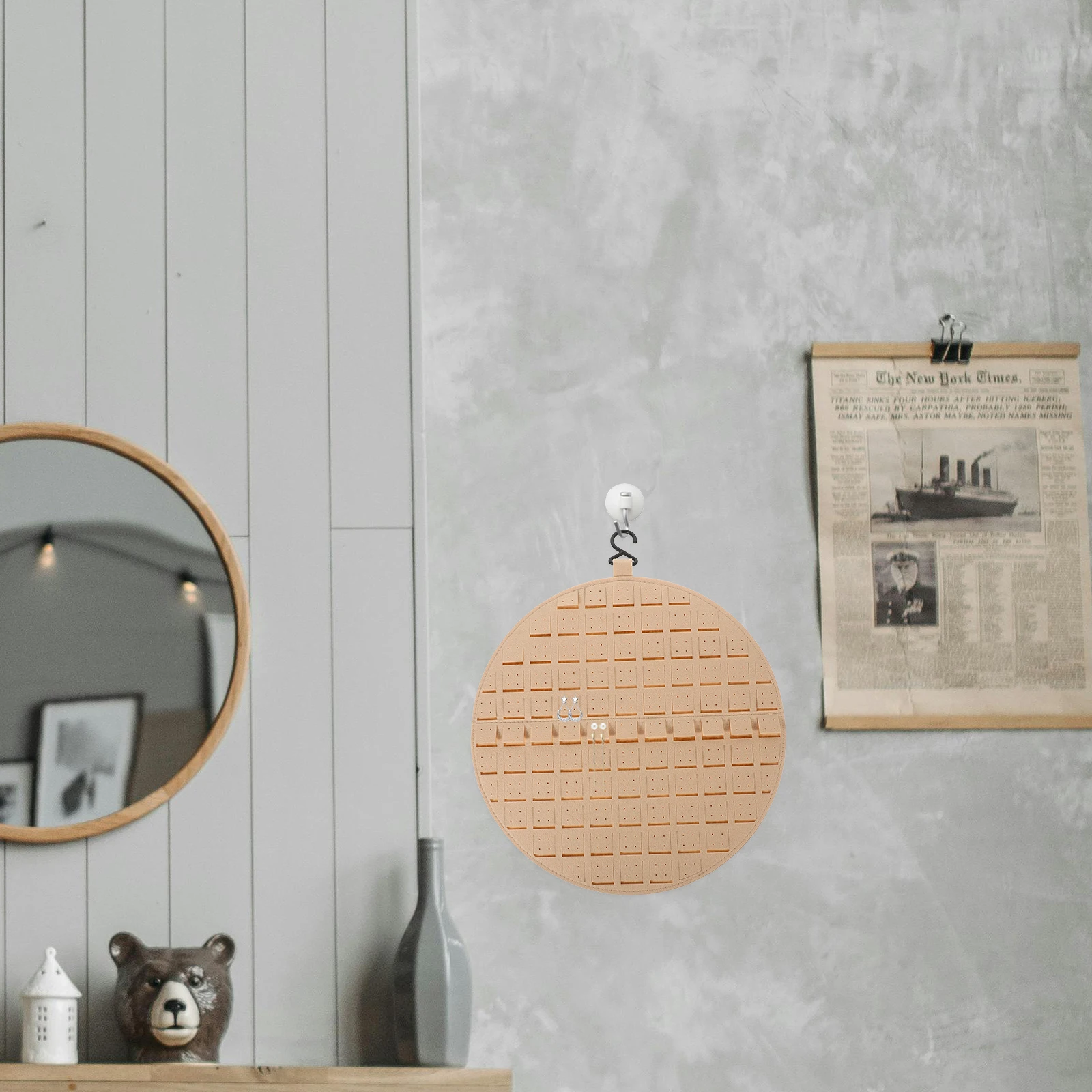 

Felt Hair Accessories Storage Organizer Bag For Clips Brooch Pins Wall Hanging Hairpin Holder Portable Travel Home Use